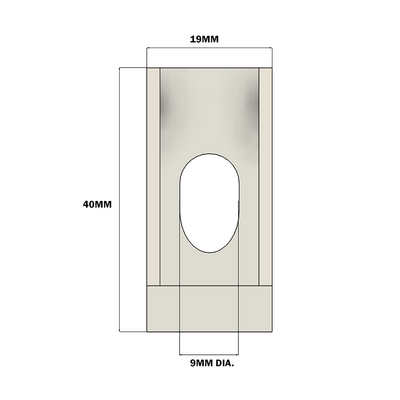 40-160-3SS MODULAR SOLUTIONS GUSSET BRACKET<BR>18.5MM X 45MM WITH STAINLESS STEEL HARDWARE REINFORCEMENT ANGLE